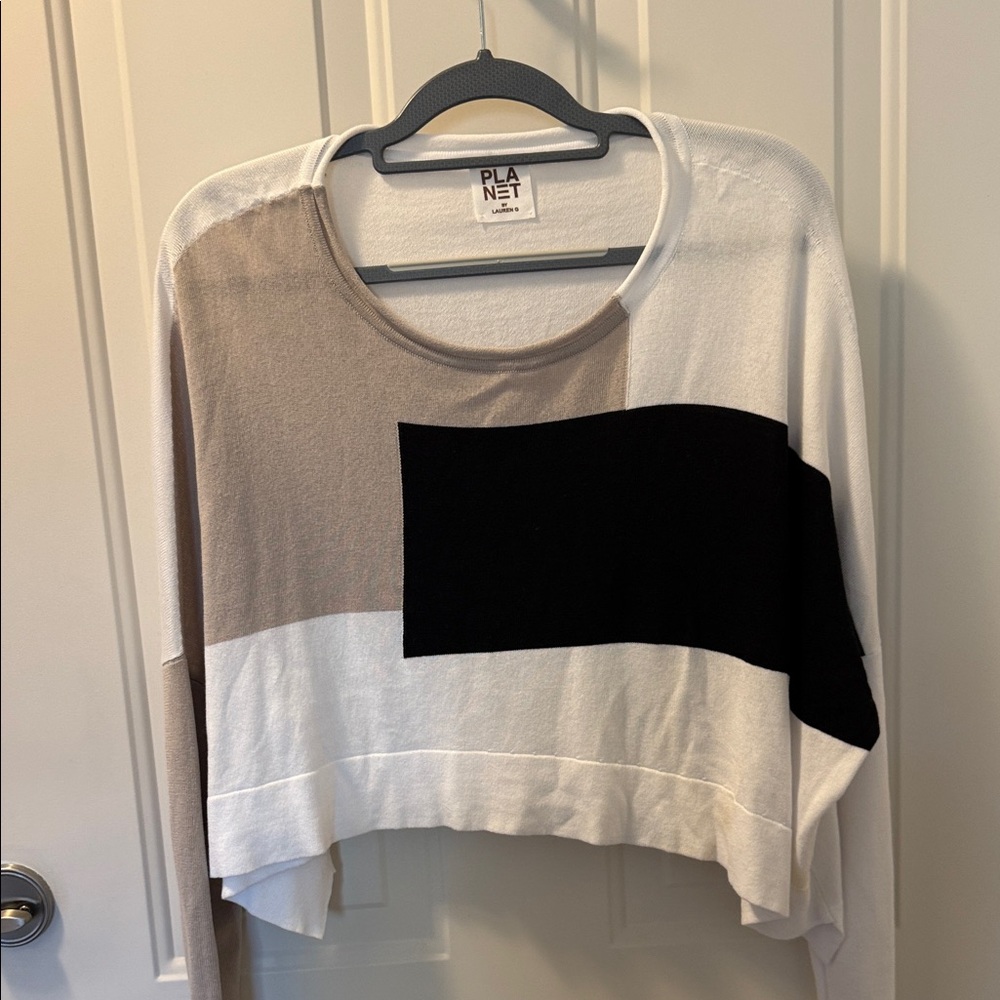 Designer Colorblock Long Sleeve Top